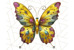 Metallic Butterfly Clipart PNG Clipart, Vibrant Butterfly Product Image 4