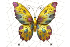 Metallic Butterfly Clipart PNG Clipart, Vibrant Butterfly Product Image 4