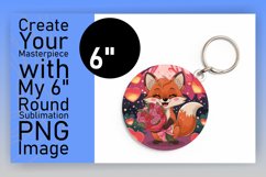 Charming Round Design Keychain PNG , Valentines Product Image 1