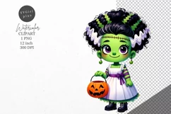 Halloween clipart, Bride of Frankenstein, Kids Halloween Product Image 1