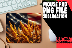 Cheerful Mouse Pad PNG Style, USA Flag Product Image 1