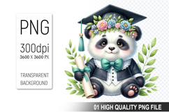Graduation Animals Clipart PNG Bundle, High Quality PNG File Product Image 3
