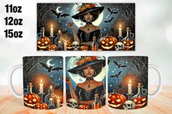 Halloween Witch Mug Wrap Sublimation 11oz, 12oz, 15oz Product Image 1