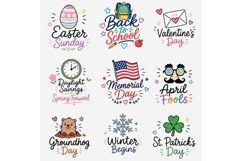 Holiday Planner Stickers Clipart PNG, 41 Holiday Sticker Product Image 4