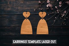 SUPER 50 Valentine Heart Template earrings SVG I Laser Cut Product Image 18