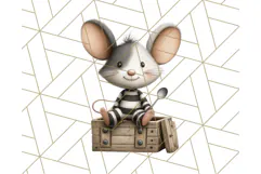 Cute Animals in Jail Clipart PNG, Funny Prisoner Critters Product Image 4