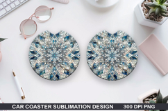 Car Coaster Sublimation| Christmas Coaster PNG Design Product Image 1
