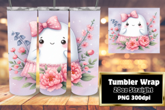 ELEGANT PNG for 20oz Tumbler , Cute Ghost Product Image 1