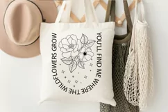 You'll Find Me Where SVG, Occasion Flower SVG Design Product Image 2