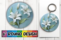 3D Floral Bliss: Circle Design Sublimation Product Image 1