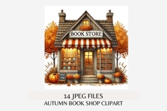 Autumn Book Shop Clipart Bundle | 14 JPEG Files, Cozy Fall Product Image 3