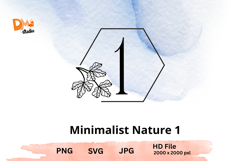 Minimalist Nature Monogram - Elegant Botanical Letter Design Product Image 1