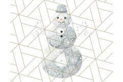 Patterned Snowman Silhouette PNG Clipart Product Image 4