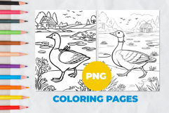 Goose with a bow Coloring Pages | Coloring book Product Image 1