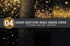 Luxury Gold Dust Bokeh Digital Paper Product Image 1