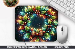 Flowers Mouse Pad Sublimation,Christmas Mouse Pad PNG Design Product Image 1