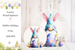 Easter Gnome Wind Spinner Design, Easter Wind Spinner Product Image 1