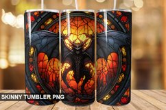 Stained Glass Halloween Bat PNG Tumbler Design Product Image 1