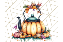 Fall Cottagecore Kitchen Clipart, Cozy Autumn Kitchen PNG Product Image 4