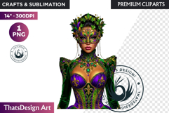 Mardi Gras Carnival Masquerade Clipart PNG scrapbooking Product Image 1