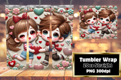 Bright 20oz Tumbler Wrap Design , 3D Characters Product Image 1