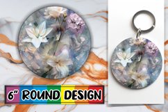 Abstract Blossom Car Coaster Sublimation Product Image 1