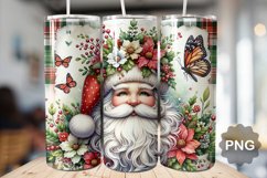 Christmas Santa Tumbler Sublimation - 20 Oz Skinny Tumbler Product Image 1