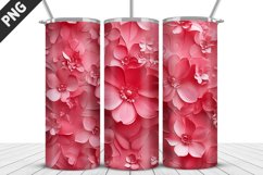3D Flowers Tumbler Wrap | Sublimation Design | Tumble PNG Product Image 5
