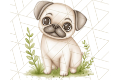 Pug Clipart PNG, Cute Dog Art, Funny Puppy Illustration Png Product Image 4