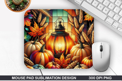 Pumpkin Mouse Pad Sublimation, Halloween Mouse Pad PNG Product Image 1