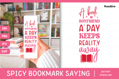 Spicy Bookmark Saying SVG | Book Lovers - A Book Boyfriend Product Image 1