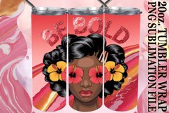 Whimsical views 20oz tumbler wrap, Afro Woman Product Image 1