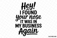 Hey I found your nose it was in my Business again SVG Product Image 1