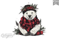Christmas Bear Clipart Design - High Quality 300 Dpi Product Image 1