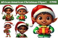 African American Christmas Clipart PNG Product Image 1