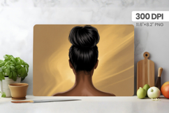 Afro Girl/Woman Melanin braided hair Cutting Board PNG Desig Product Image 1