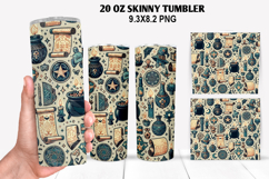 Skinny Tumbler 20oz Wrap Design,Halloween Tumbler PNG Design Product Image 1