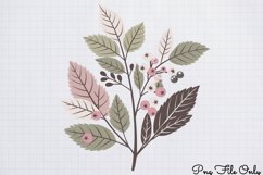 Cute Pink Christmas Watercolor Clipart PNG Product Image 1