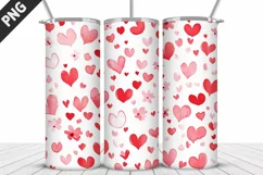 Lovely Hearts Tumbler Design | Valentine's Day Tumbler Wrap Product Image 5