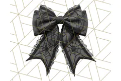 Halloween Bow Clipart, Bright Holiday Ribbon PNG Product Image 4