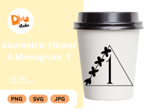Geometric Flower Monogram Product Image 1