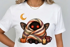 Cute Mothman PNG Clipart Bundle, Halloween Cryptid Graphics Product Image 5