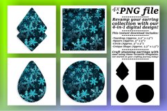 Gleaming Snowflake Artistry: Sublimation Elegance Product Image 1