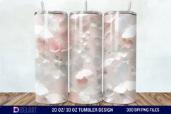 3d Pastel Butterflies &amp; Flowers Tumbler Wrap Product Image 1