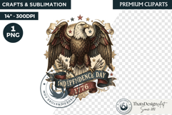 Vintage 4th of July Patriotic clipart for independence day Product Image 1