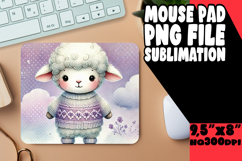 Cheerful Mouse Pad Sublimation Style, Cute Animals Product Image 1
