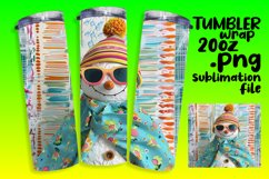 Snowman Wonderland Sublimation Tumbler Wrap 20oz Holiday Product Image 1
