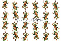 St Patrick Fun Seamless Pattern Set - Leprechaun &amp; Clovers Product Image 8