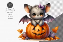 Halloween clipart, Bat clipart, Autumn clipart Product Image 1
