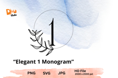 Elegant Monogram Timeless Serif Letter Set PNG | SVG | JPG Product Image 1